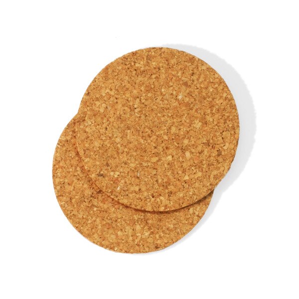 Round cork coaster big grain image